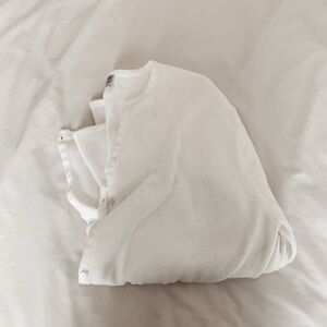 White Button-Up Cardigan